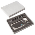 Carbon Fiber Pen, Business Card Case and Keyring Set